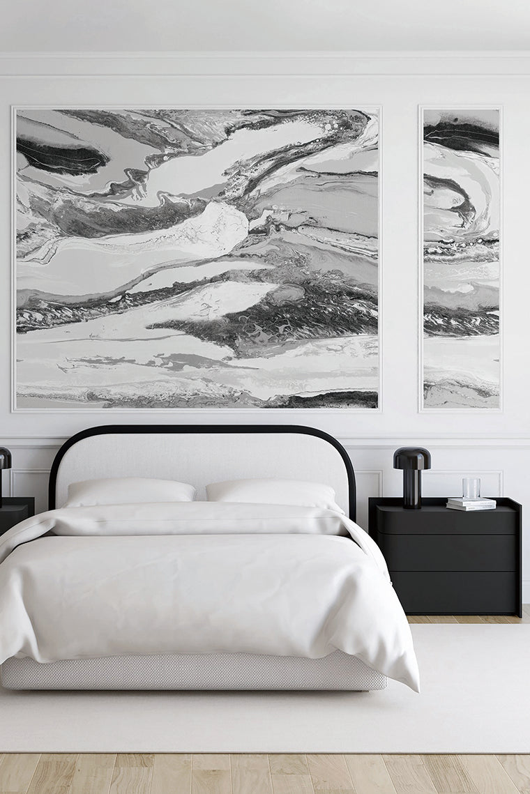 Boulevard Marble CORK - Dark Grey + Gold - Custom Sized Wallpaper Mural (per m2)