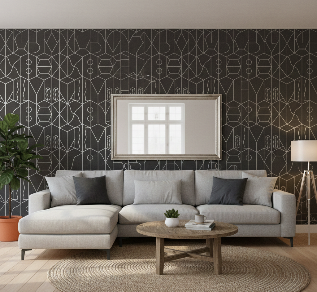 Never Ending Foil by Suzan Hijink Wallpaper - Silver Brown