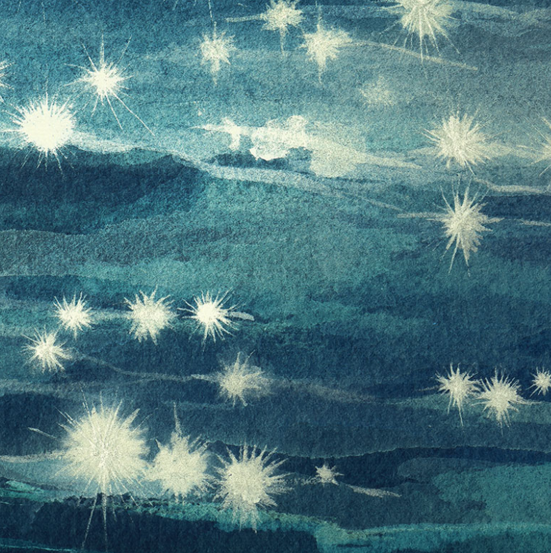 Sample - Sparkling Sea - Custom sized wallpaper mural (per/m2)