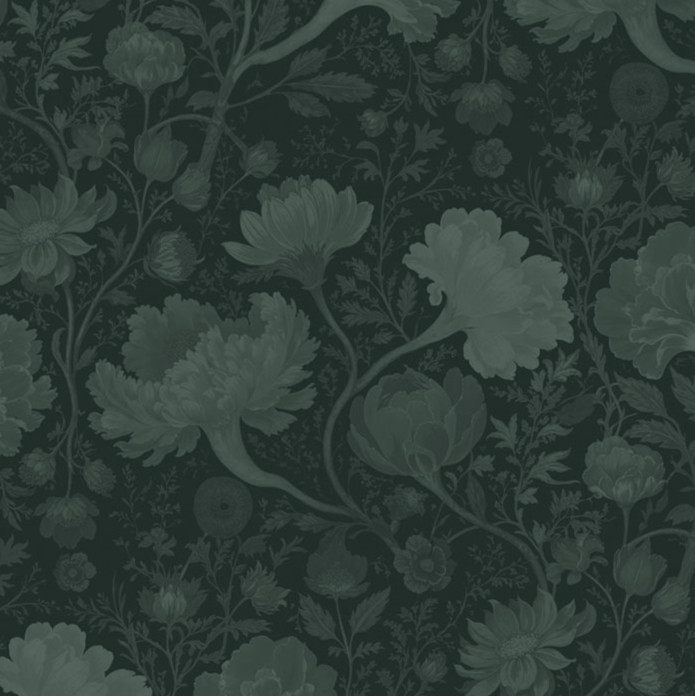 Sample - Reverie - Floral Custom Sized Wallpaper Mural (per/m2) - Nightshade