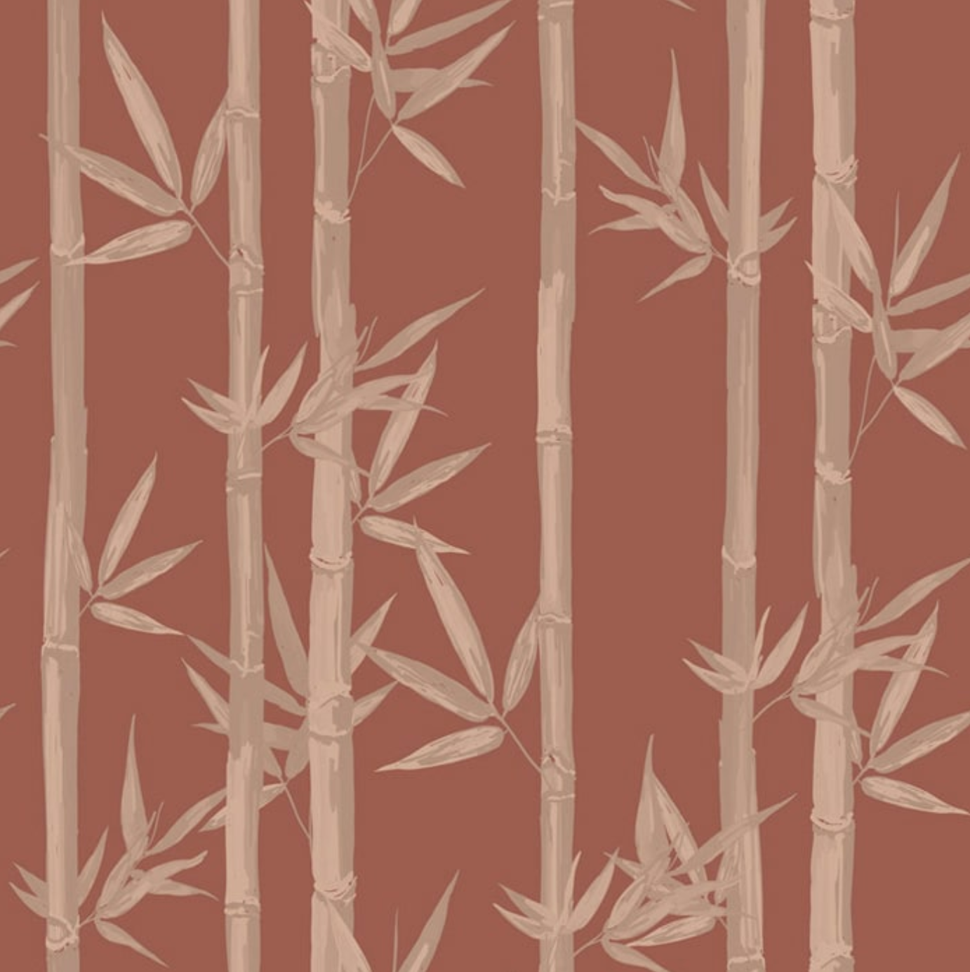 Sample - Waya Bamboo Wallpaper - Red
