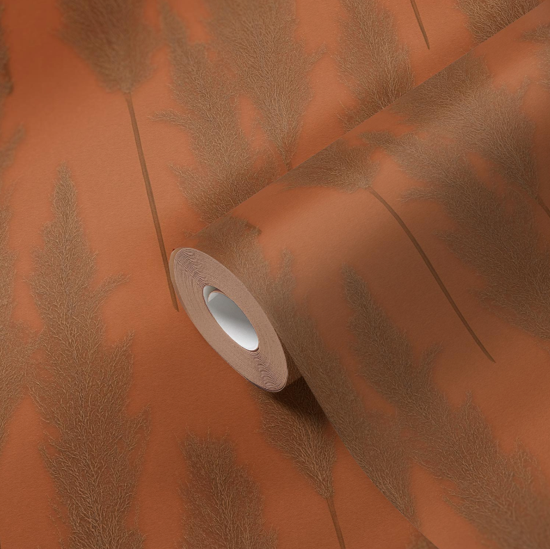 Sample - Brushed Grass Wallpaper - Copper