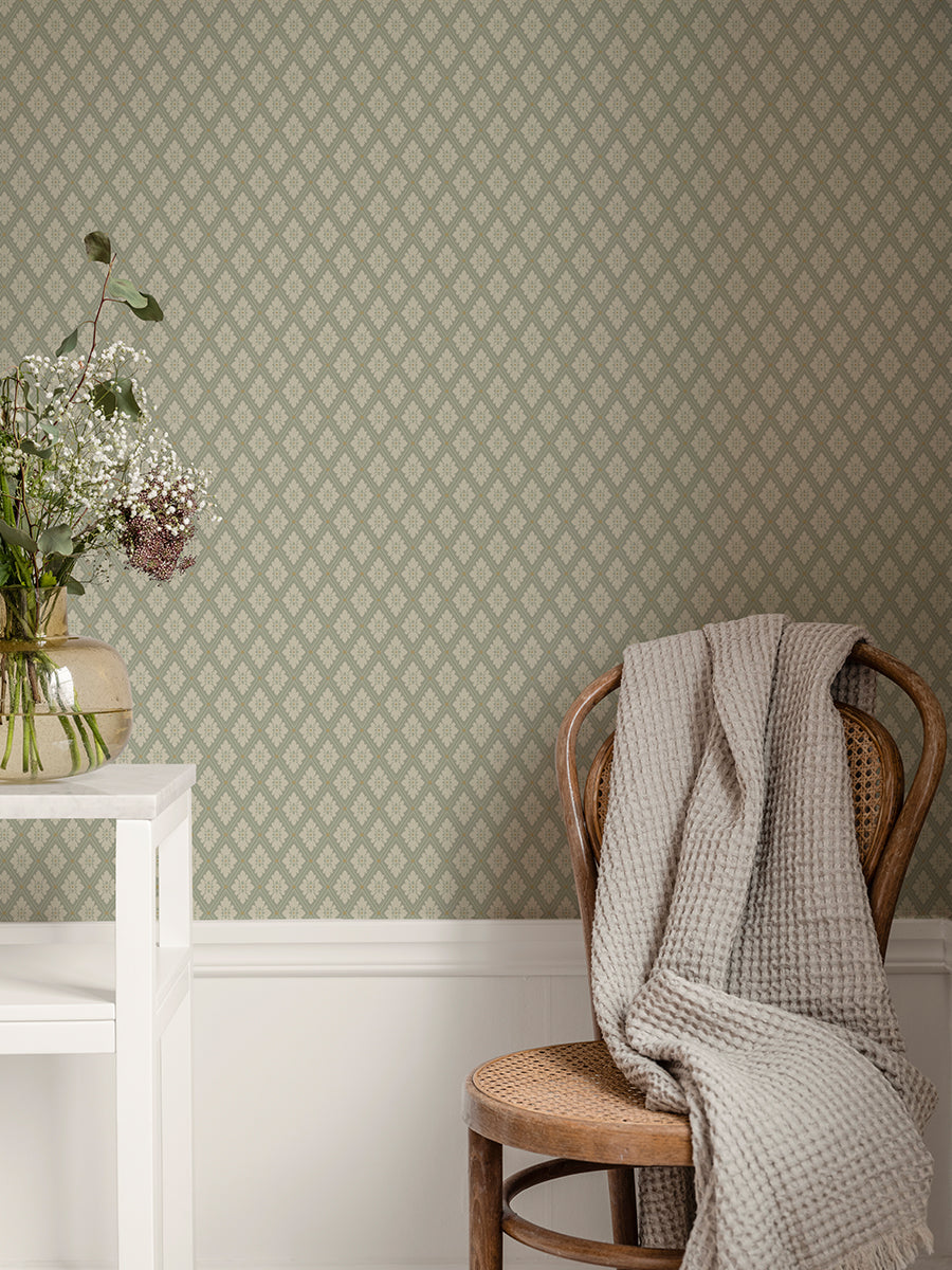 Selma Diamond Wallpaper - Green