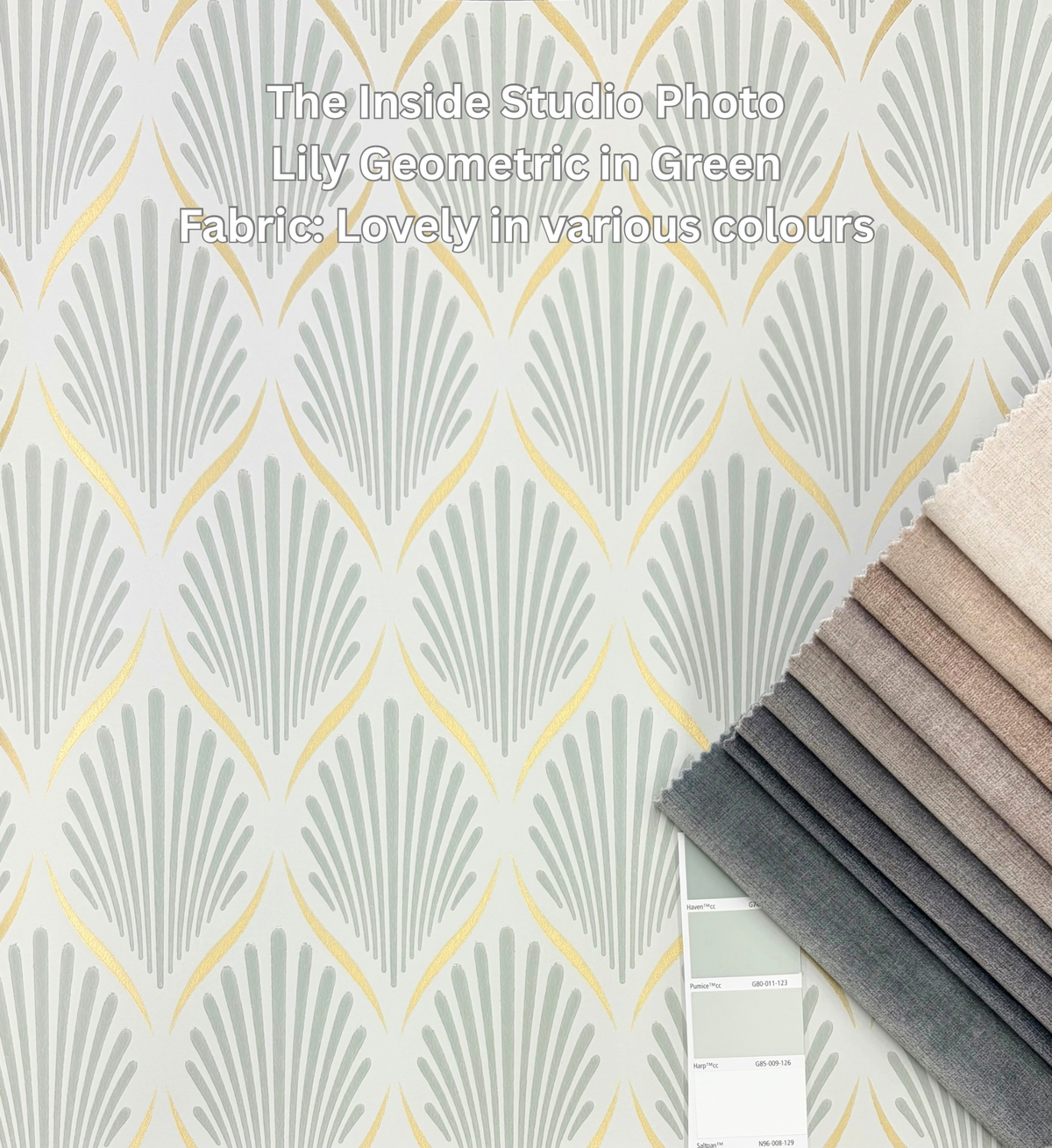Lilly Geometric Wallpaper - Green - Discontiuning