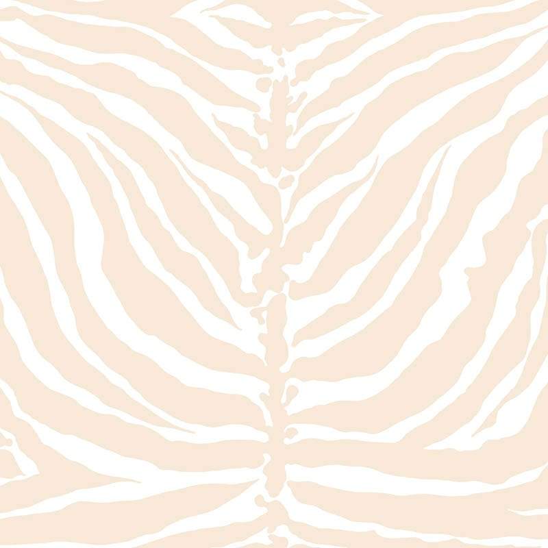Sample – Tiger Stripe Florence Broadhurst Wallpaper - Fuzzy Peach