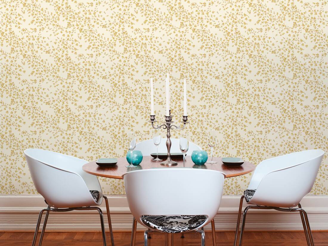 Versace Fall Wallpaper - Gold/Yellow/Beige