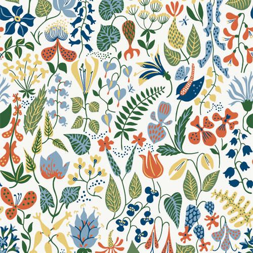 Sample - Herbarium Wallpaper - White