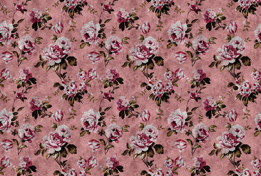 Wild Rose - Custom Sized Wallpaper Mural (per m2) - Pink/Red