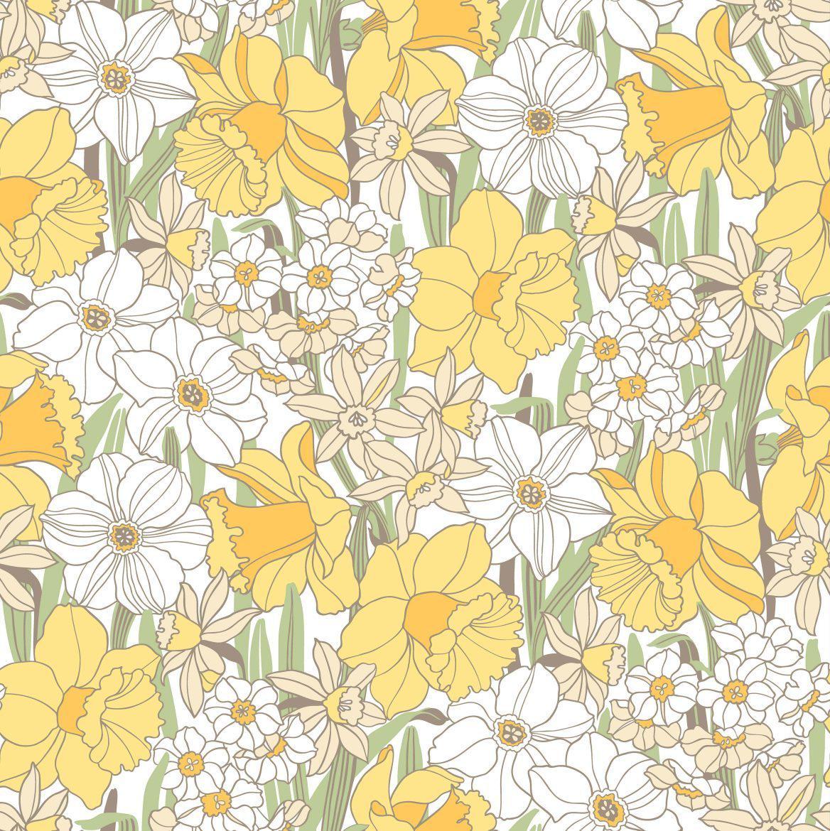Sample - Daffodil Wallpaper - Yellow