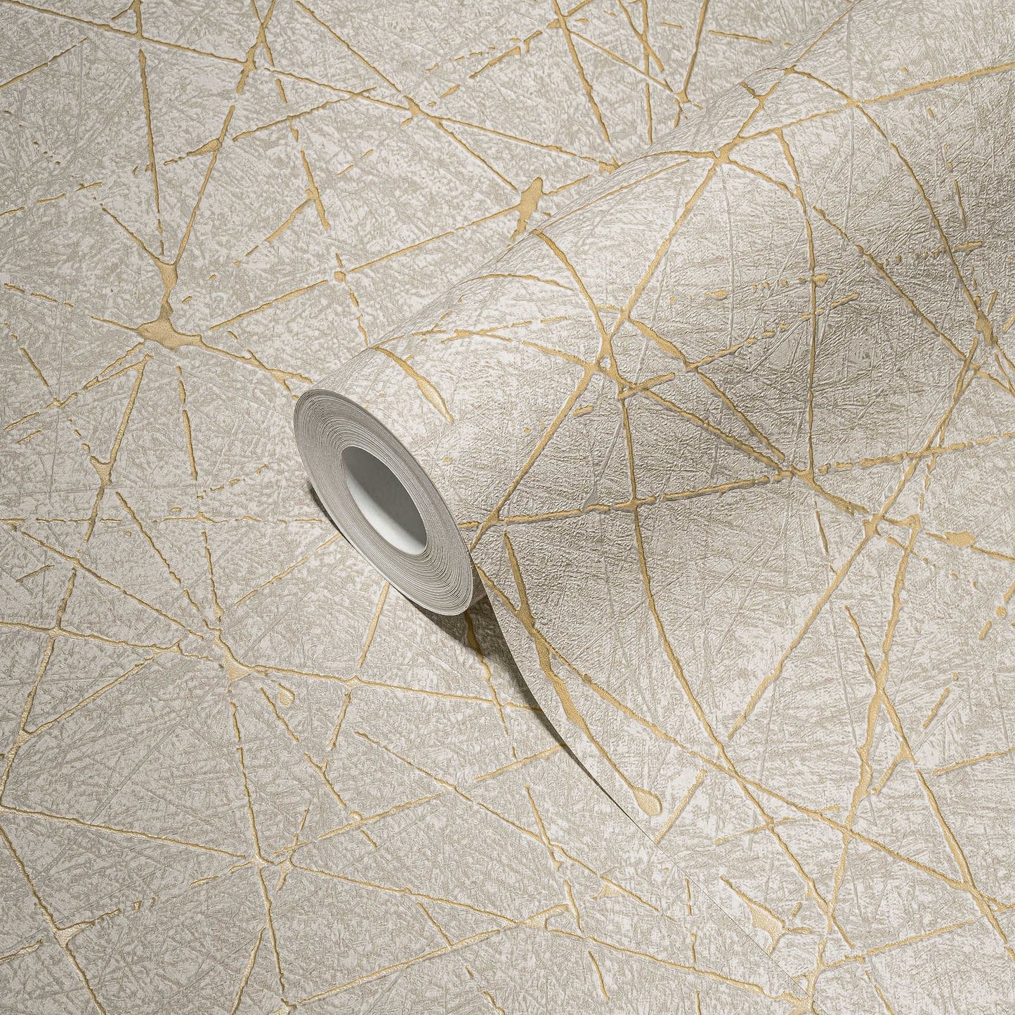 Sample - Linear Web - Geometric Wallpaper - Pearl