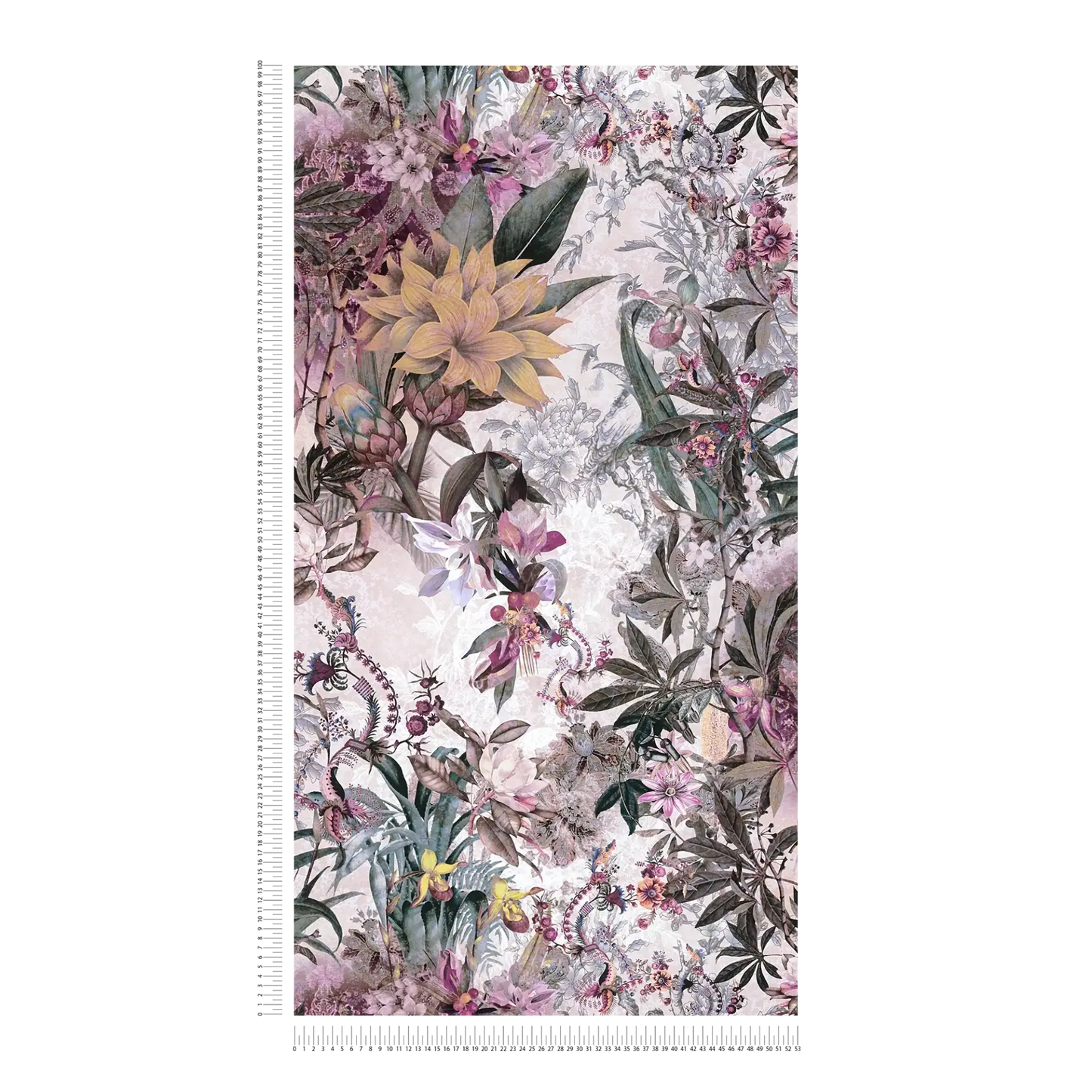 Calm Tropics – Floral Wallpaper – Muted Rose