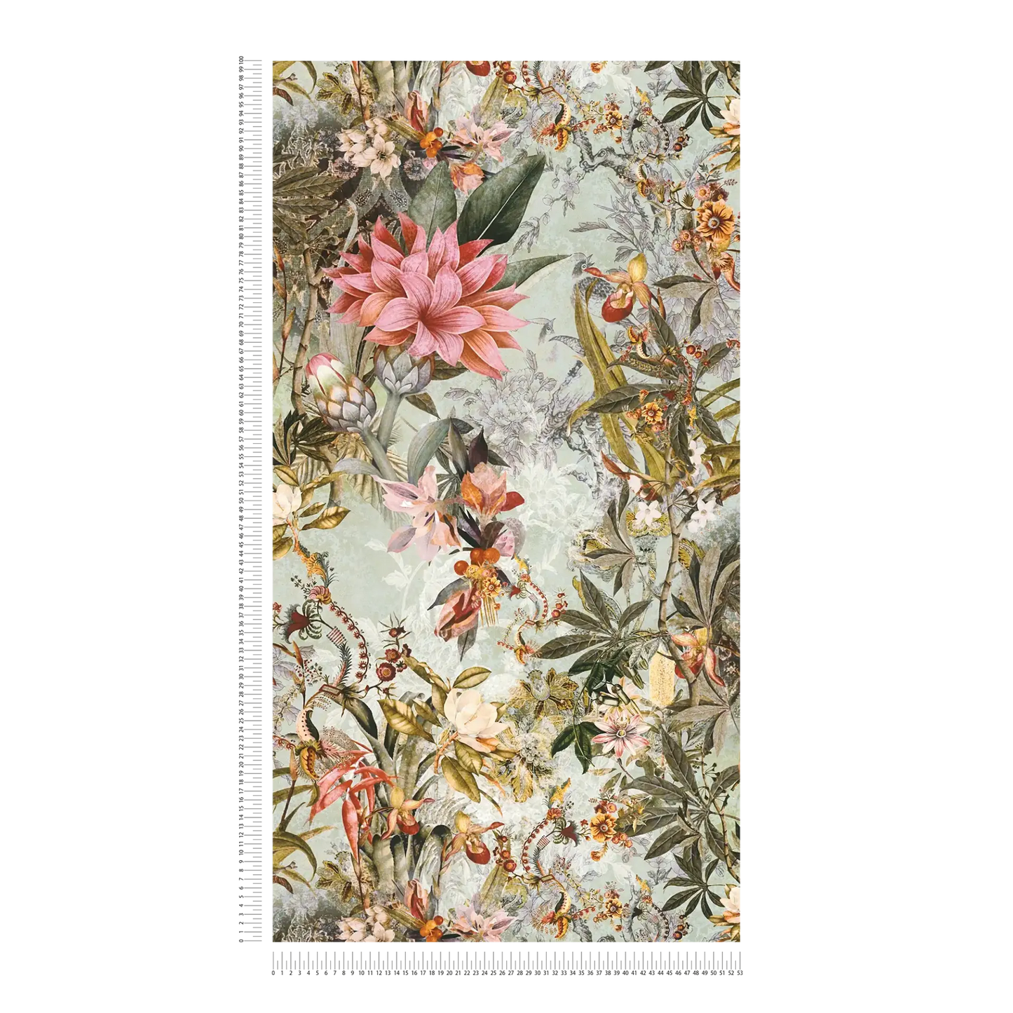 Calm Tropics – Floral Wallpaper – Teal