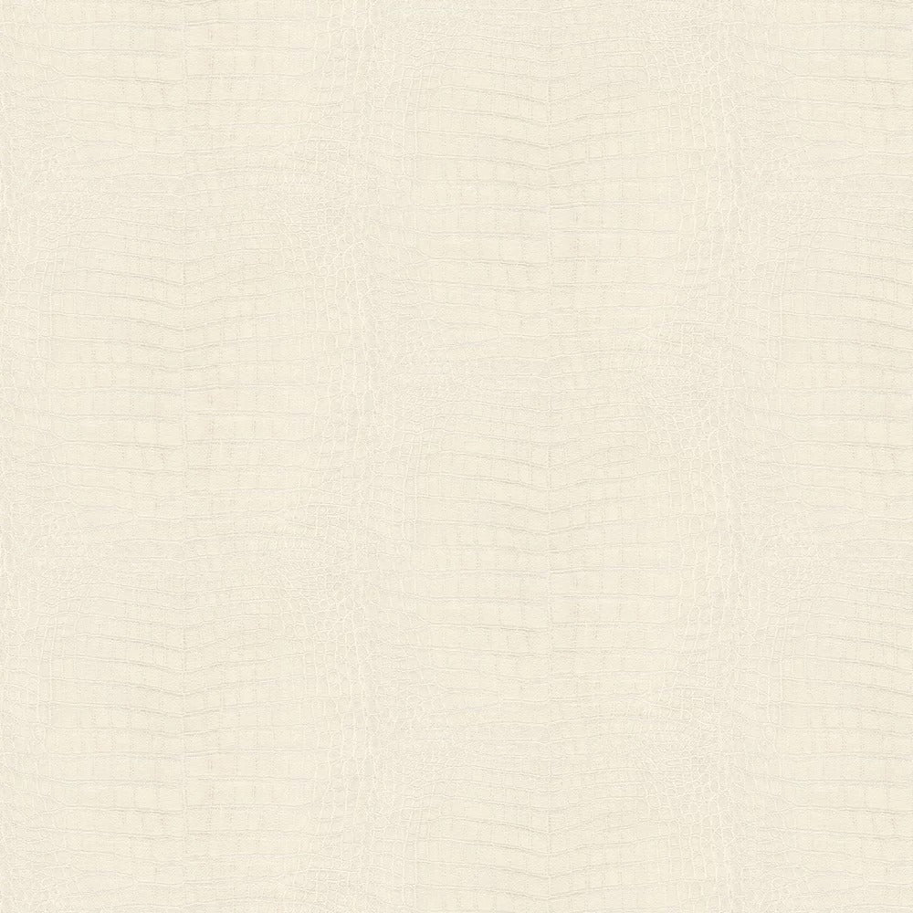 Sample - Imitation Crocodile Leather Wallpapers - Cream