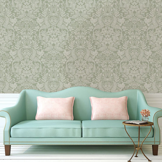 Loxley - Floral Tapestry Wallpaper - Sage - Last 12 Rolls