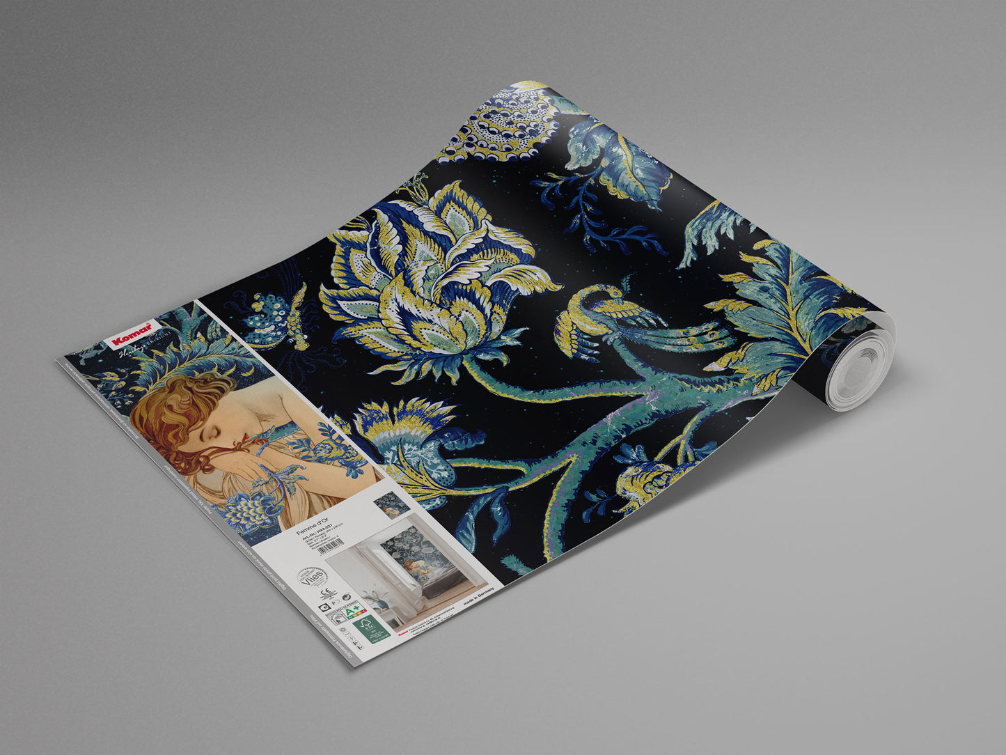 Femme d'Or - Custom Sized Wallpaper Mural (per m2)