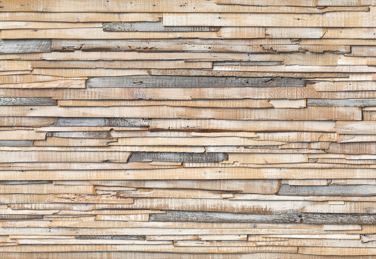 Sample – Whitewashed Wood - Custom Sized Mural Wallpaper (per m2)
