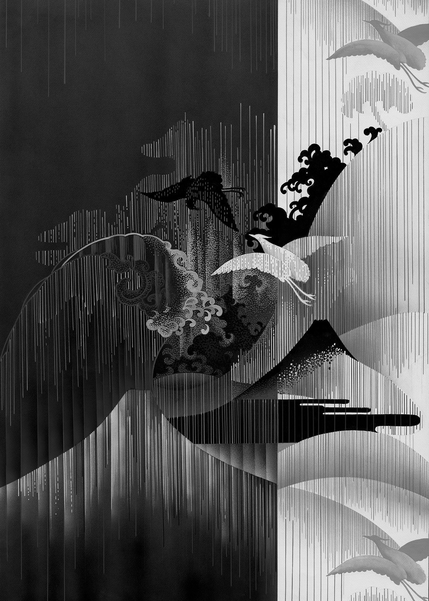 Sample – Yin Yang - Custom Sized Mural Wallpaper (per m2)