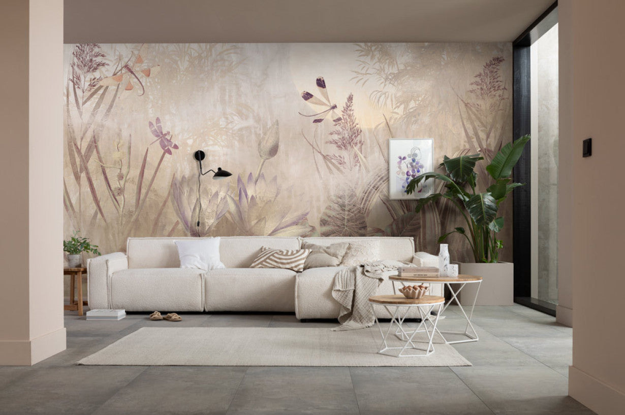 Dragonfly Pond - Custom Sized Mural Wallpaper (per m2)