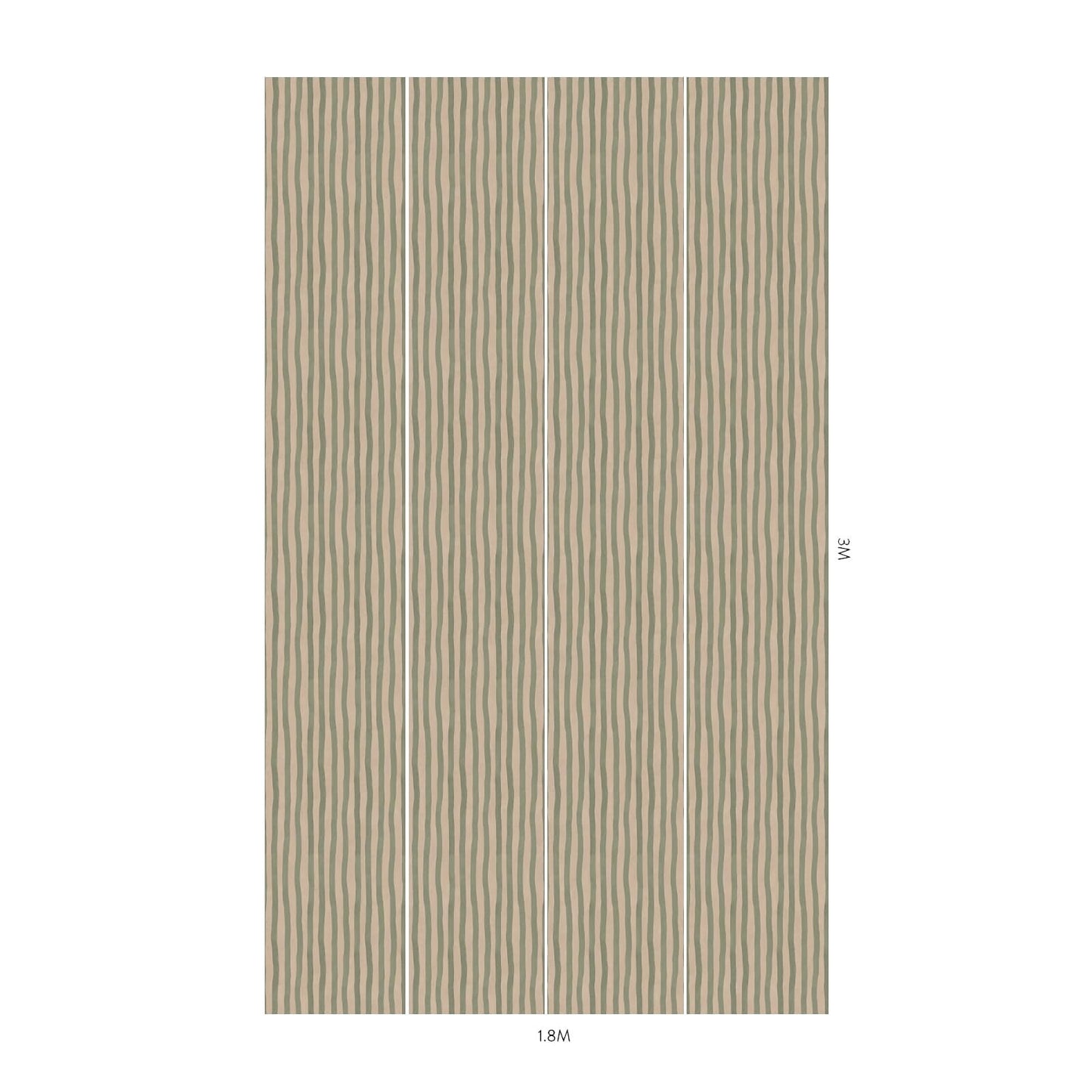 Artist's Stripe Wallpaper - House of Hackney - Sap & Alabaster