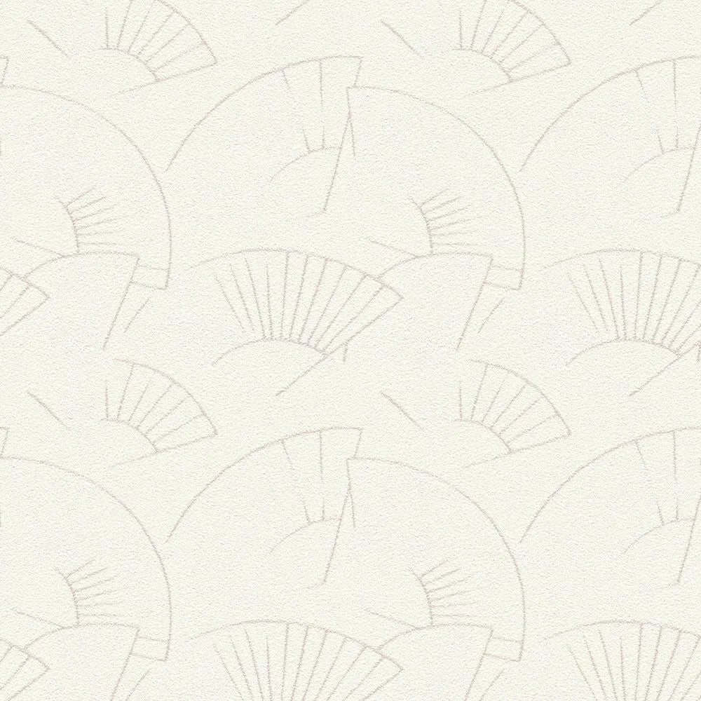 Deco Fanfare Heavy Weight Wallpaper - White