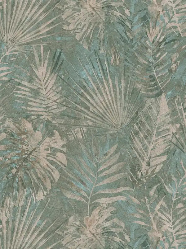 Sample - Forest Frame - Leaves Wallpaper - Jade Moss