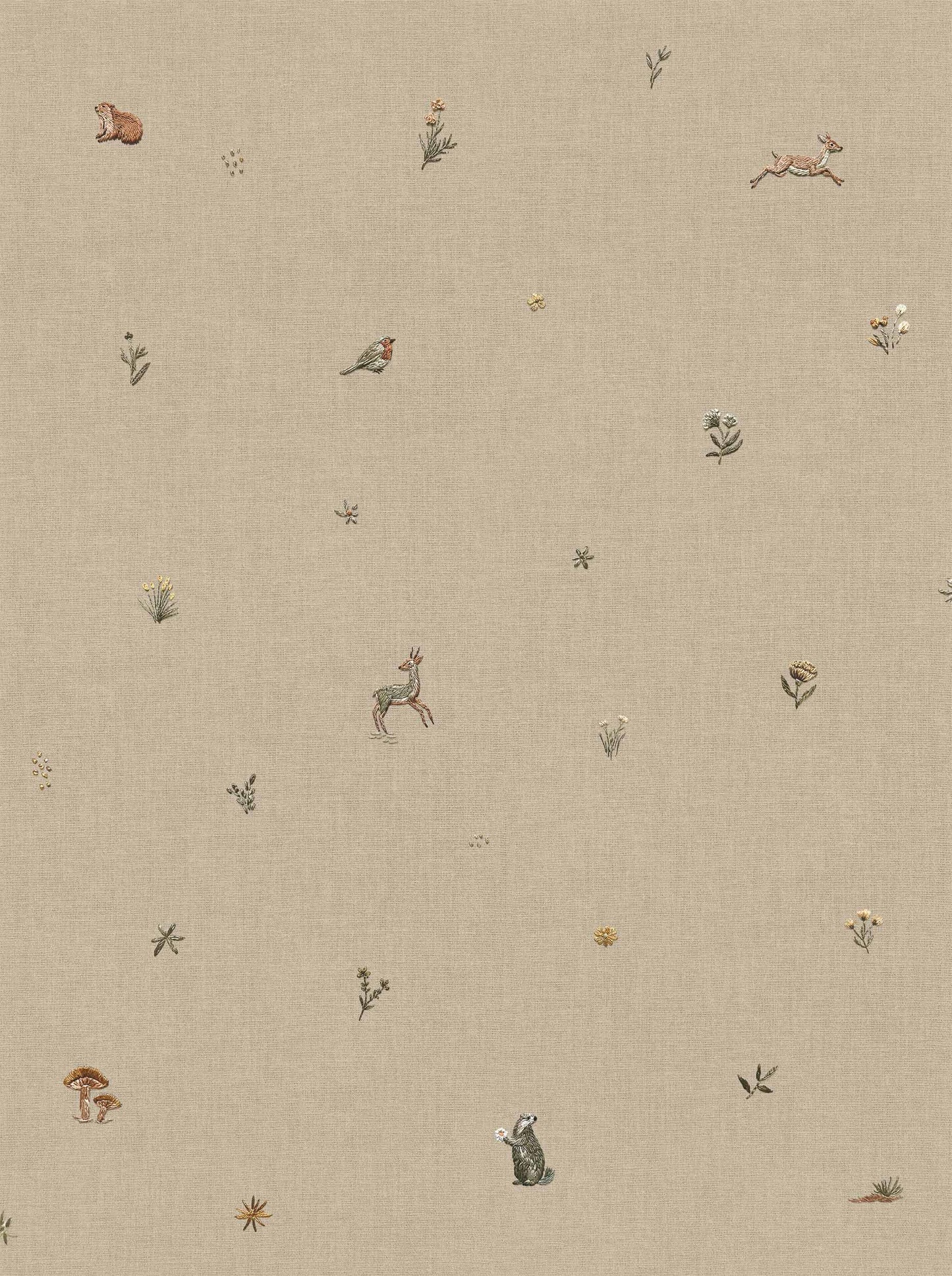 Sample – Bambi Wallpaper - Jute