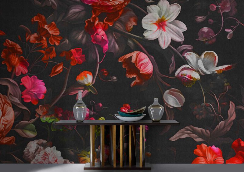 Neonbloom 1 - Custom Sized Wallpaper Mural (per m2)