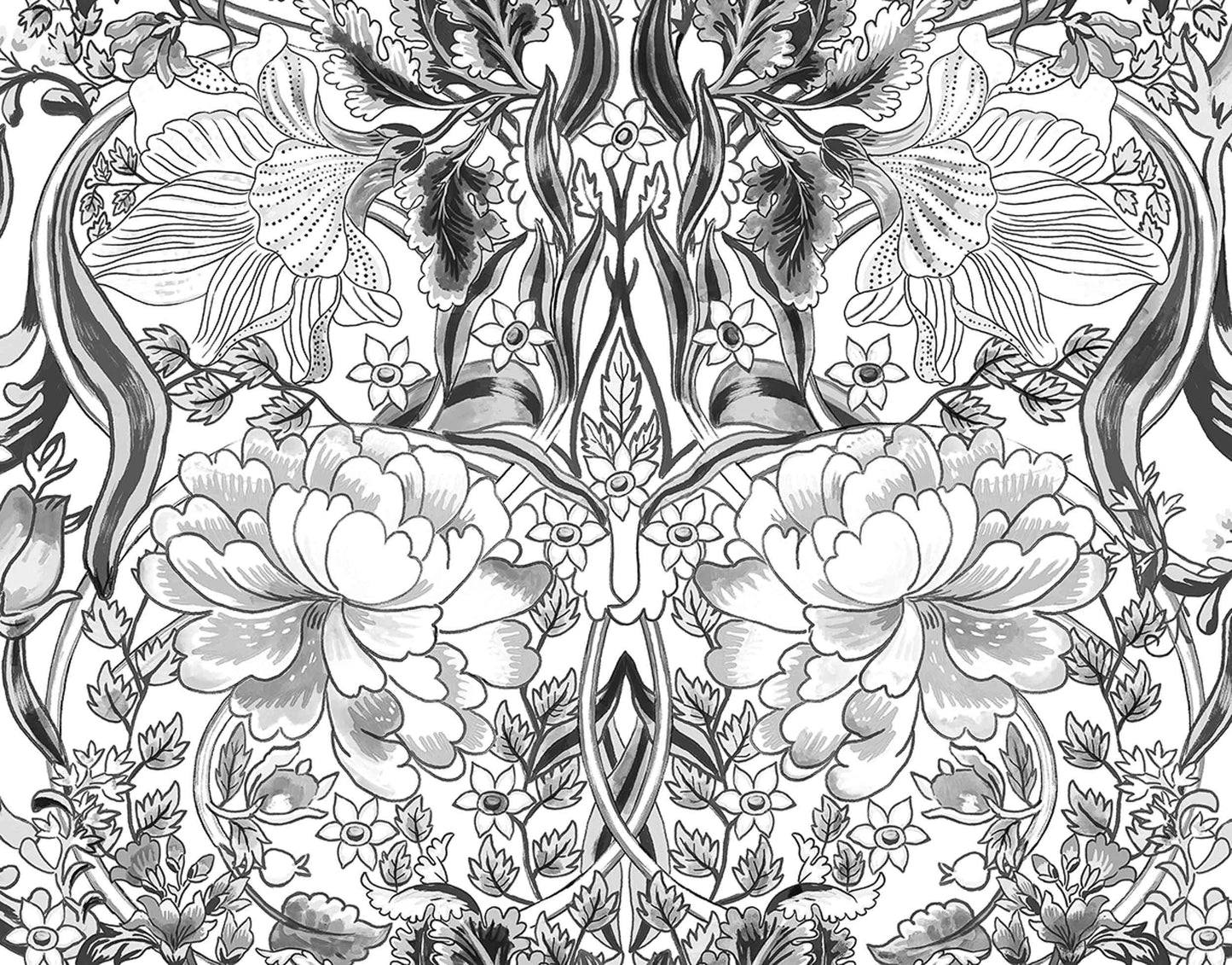 Sample - Belle-Epoque Wallpaper - Black and White