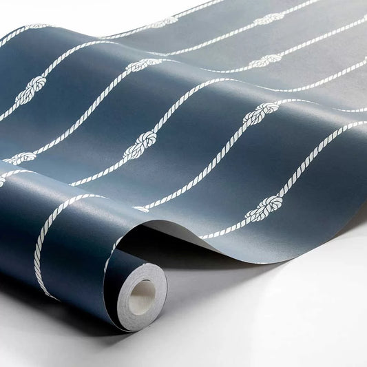 Nautical Knot Stripe - Navy
