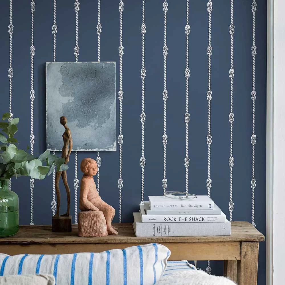 Nautical Knot Stripe - Navy