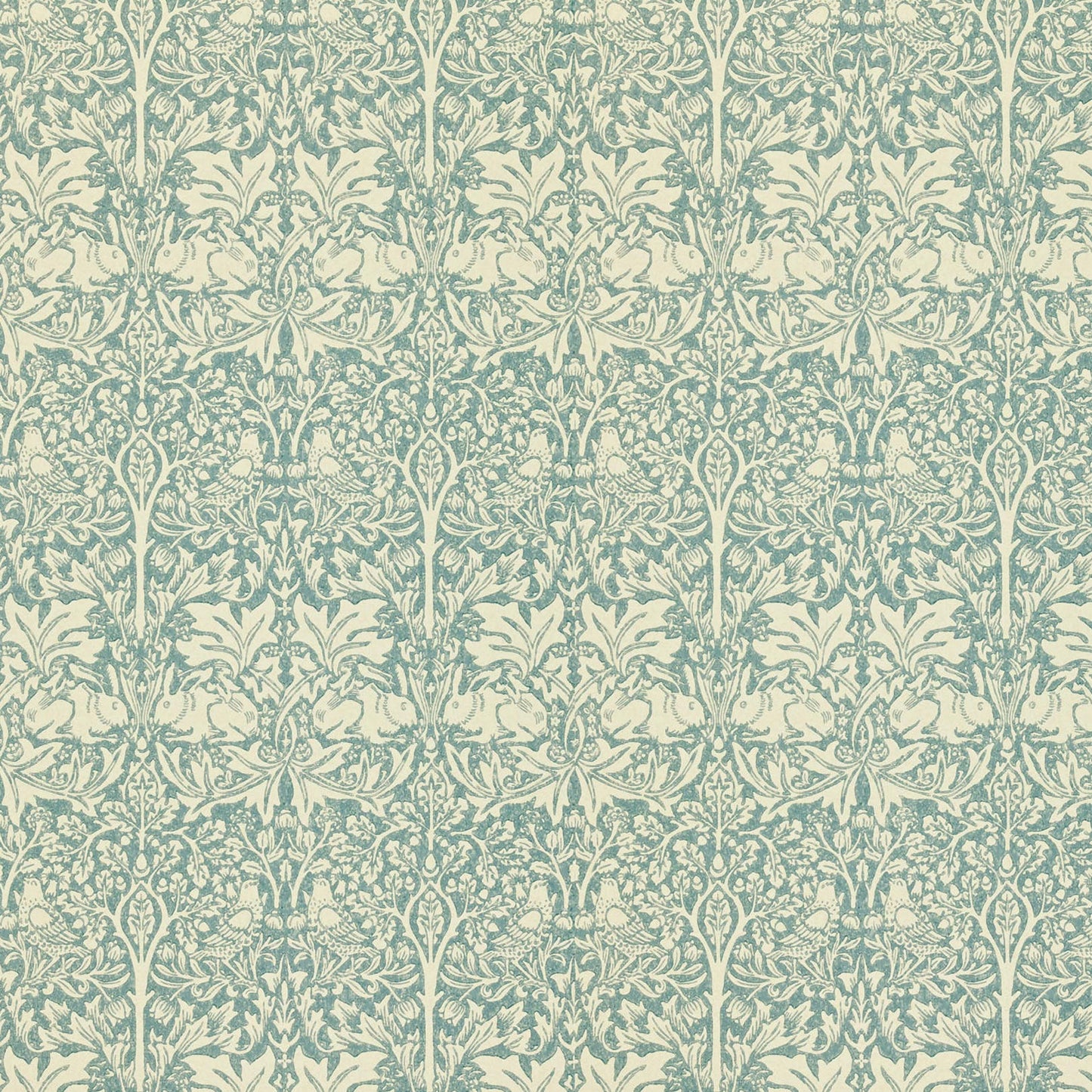 Brer Rabbit by Morris Wallpaper - Slate/Vellum