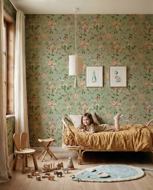 Bucolic Wallpaper - Mint