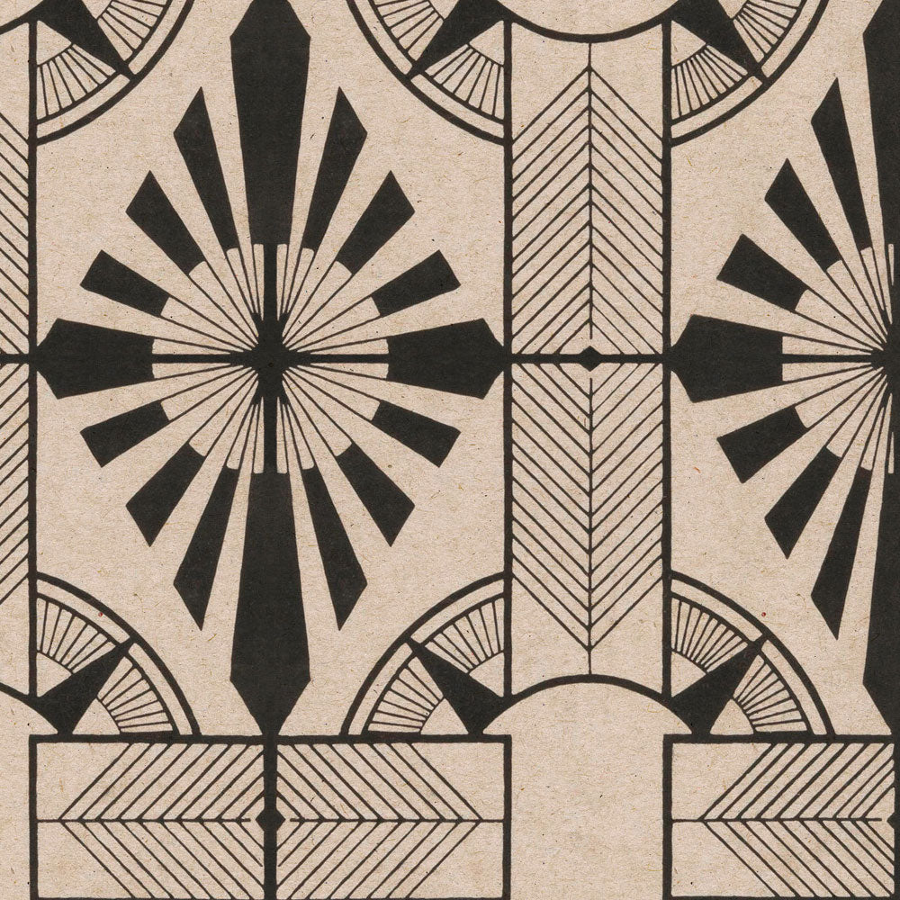 Astoria Diamond Art Deco Sun - Custom Sized Wallpaper Mural (per m2)