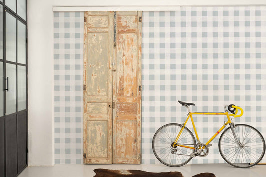 Large Gingham Wallpaper - Principe