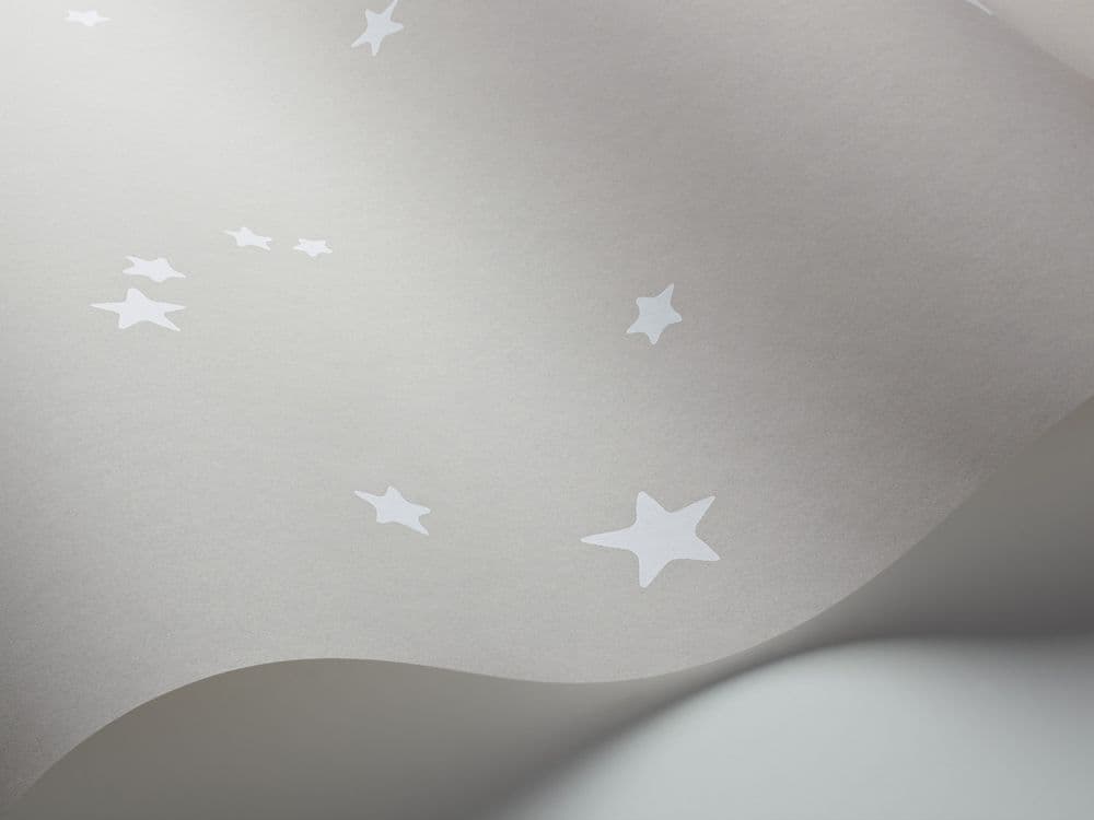 Sample - Stars Wallpaper - Cole and Sons - Grey/White