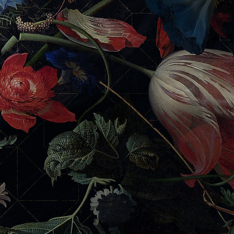 Amsterdam Flowers - Custom Sized Wallpaper Mural (per m2)