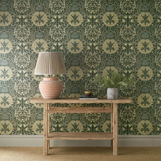 Daisy & Oak Wallpaper - Sage / Forest