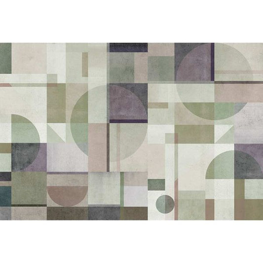 Piazza Mural Wallpaper - Green - Custom Sized Wallpaper Mural (per m2)