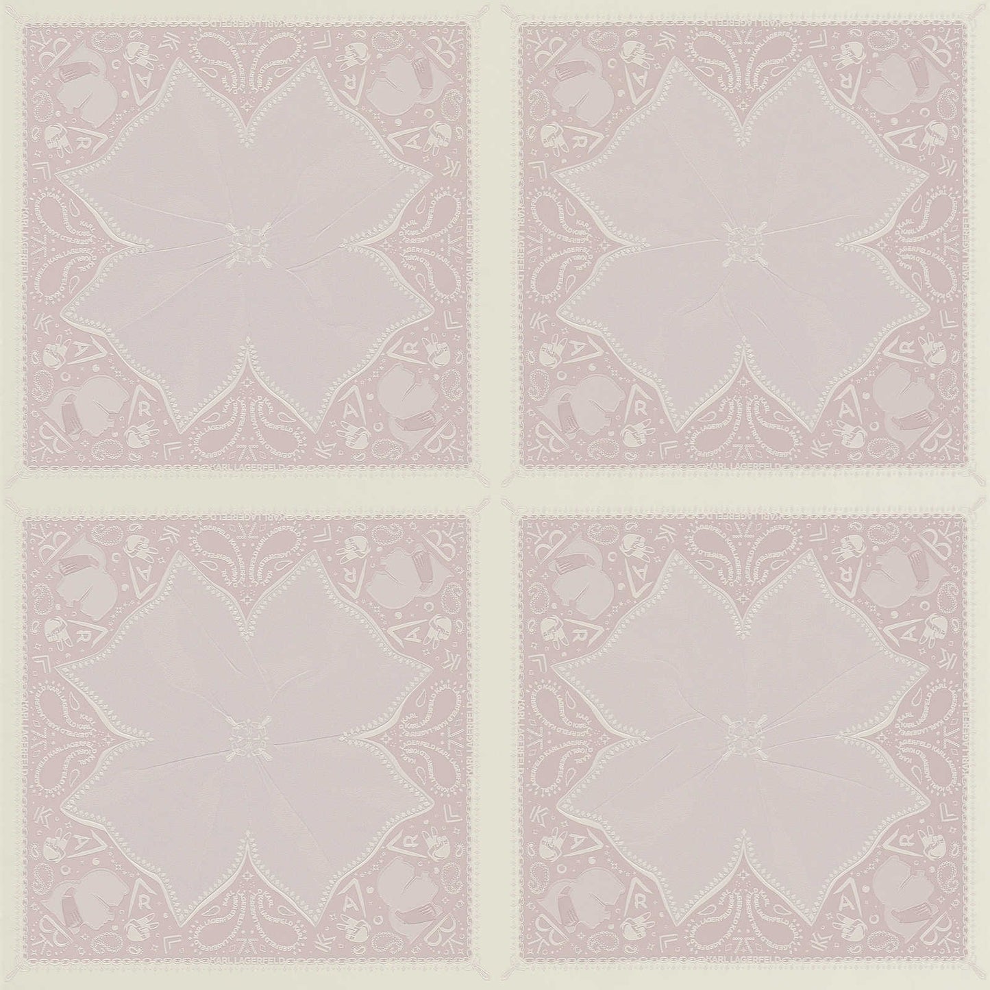 Paisley Block Heavy Weight Wallpaper - Pink