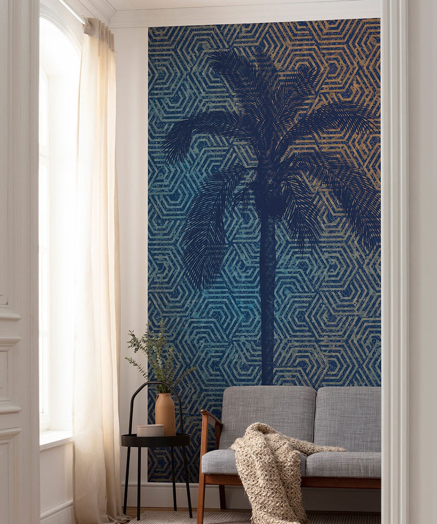 Sample – Palm Noir Mural Wallpaper