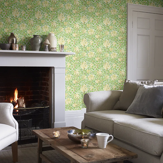 Honeysuckle Wallpaper - Cream/Chocolate