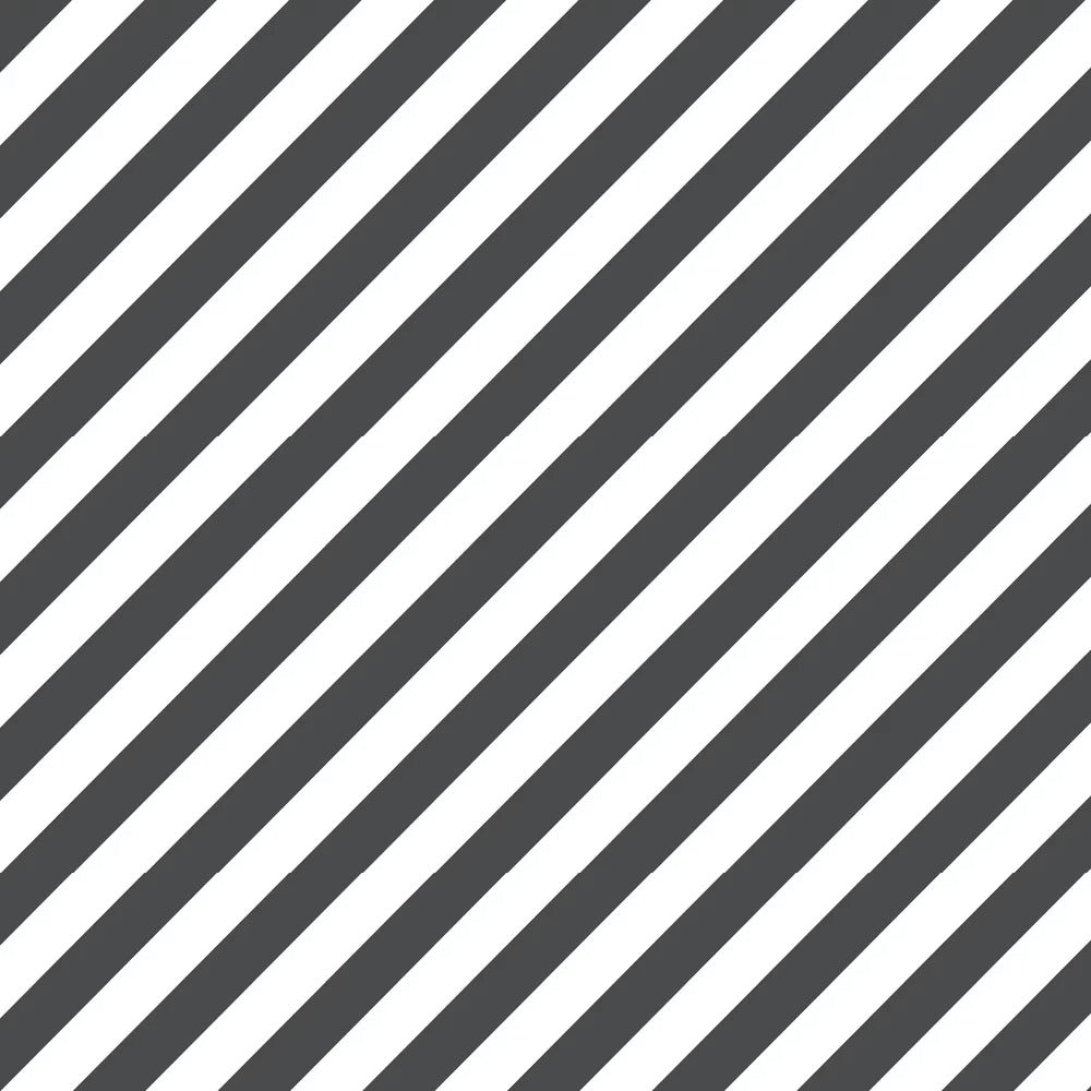 Sample - Large Diagonal Stripes Wallpaper - Black and White