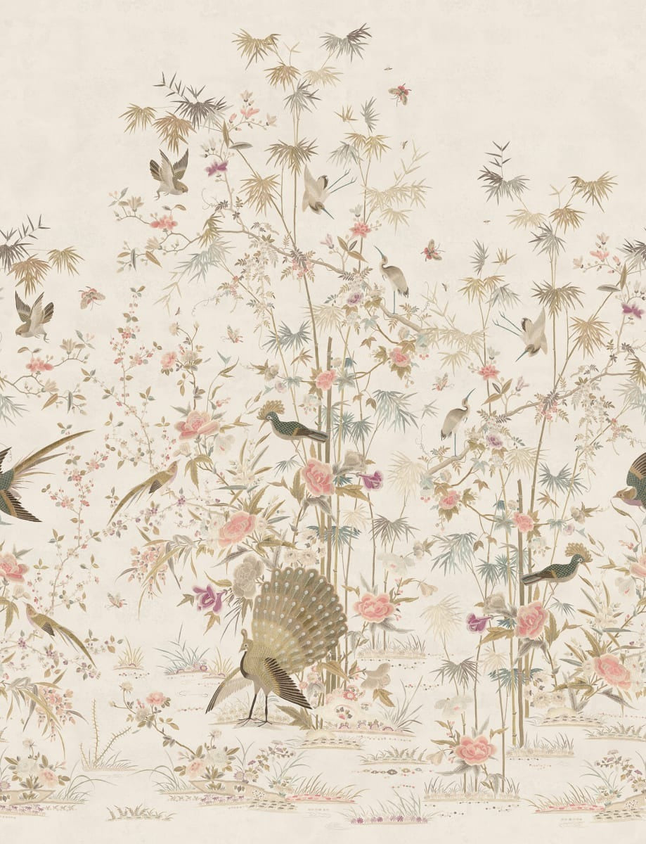 Sample - Garden of Serenity - Custom Sized Wallpaper Mural (per m2) - Eggshell
