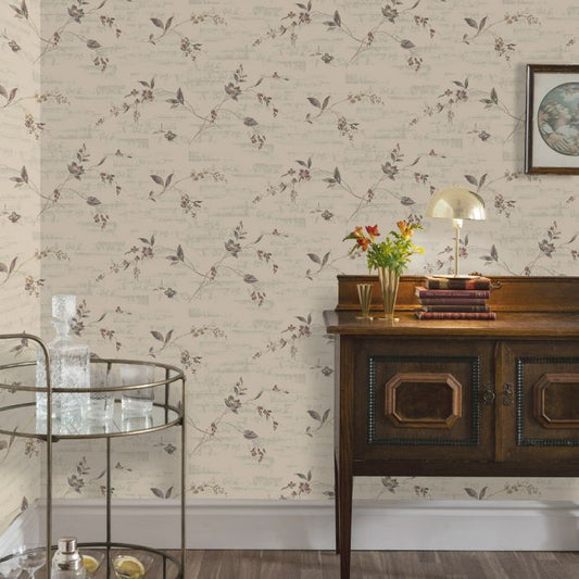 Duro Skir 1939 Wallpaper - Beige/Red