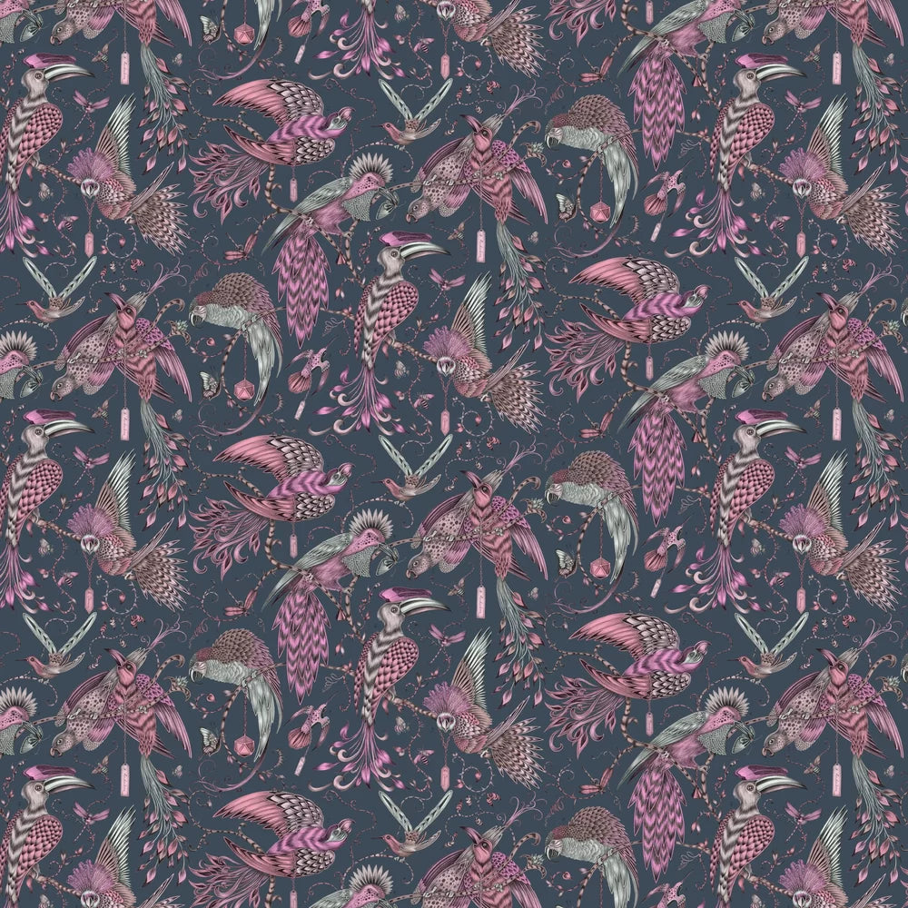 Sample - Audubon by Emma J Shipley Wallpaper - Pink