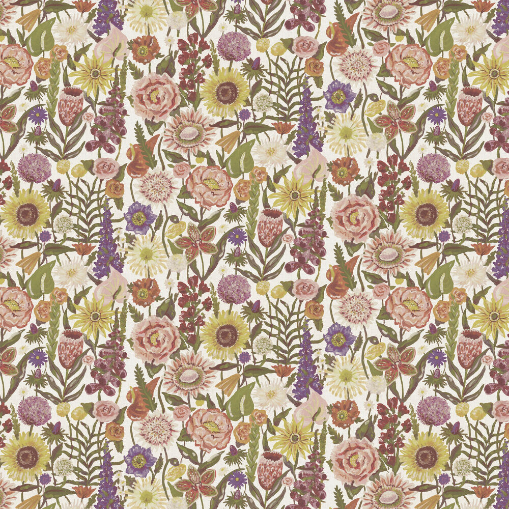 Sample - Utopia Floral Wallpaper - Opal