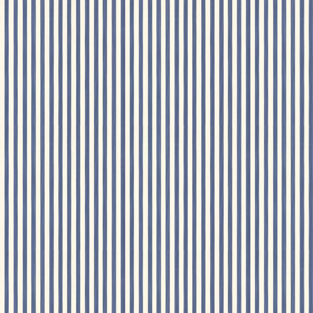 Sample - Closet Stripes Wallpaper - Indigo Blue/Off-White