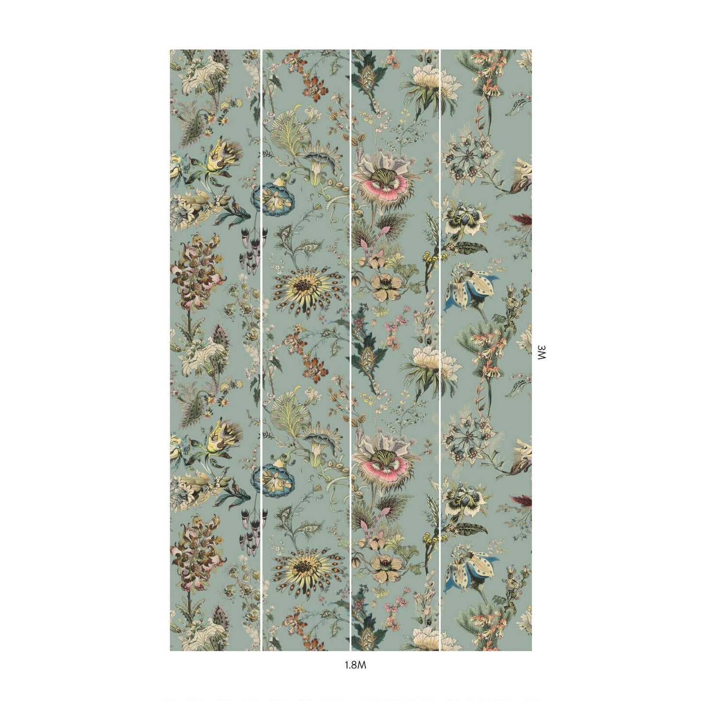 Florafantasia Hybrid Mural Wallpaper - House of Hackney - Sky Blue