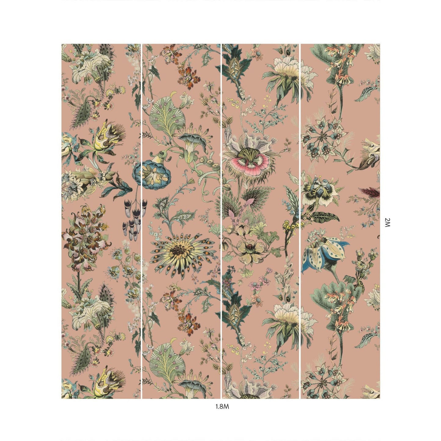 Florafantasia Hybrid Mural Wallpaper - House of Hackney - Bisque Pink