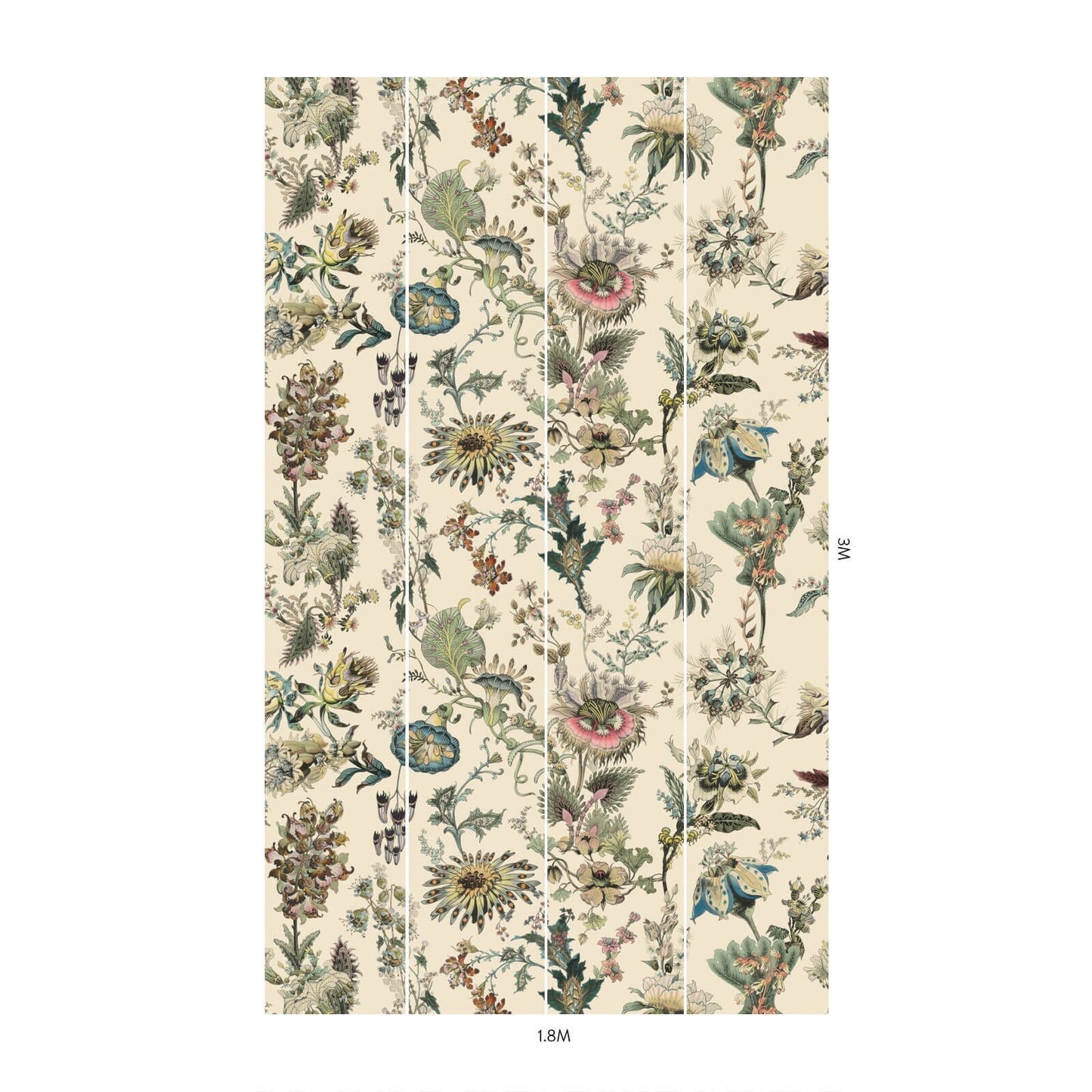 Florafantasia Hybrid Mural Wallpaper - House of Hackney - Ecru